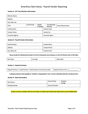 SmartPay Client Setup Form