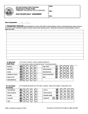 Adult Older Adult Assessment Form
