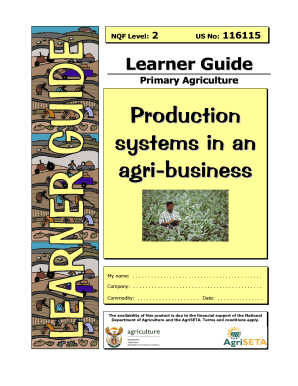 Primary Agriculture Production Systems Learner Guide