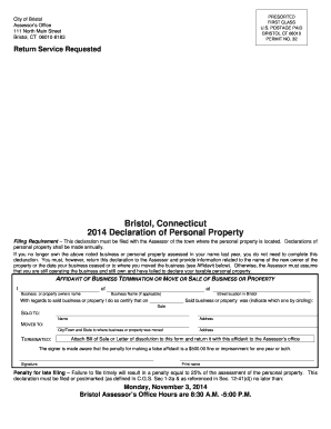 2014 Connecticut Personal Property Declaration