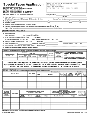 Special Types Application