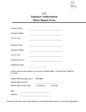 webster bank employee manual form