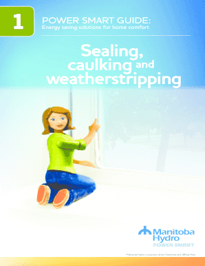 Sealing, caulking and weatherstripping - Manitoba Hydro - hydro mb