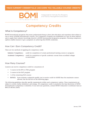 BOMI Competency Credit Application