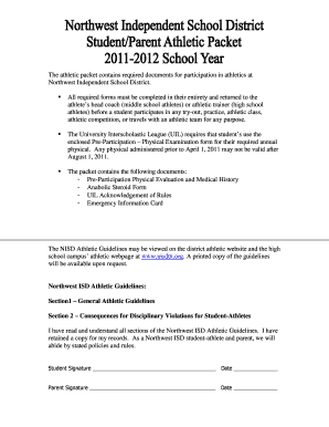 Northwest ISD Athletic Participation Packet