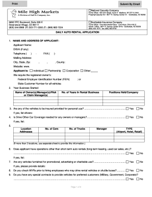 Daily Auto Rental Application