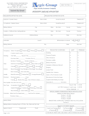 Mississippi Dwelling Insurance Application