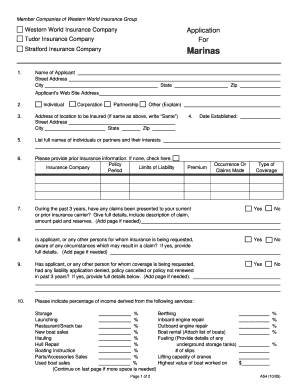 Western World Insurance Company Application