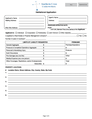 Habitational Insurance Application