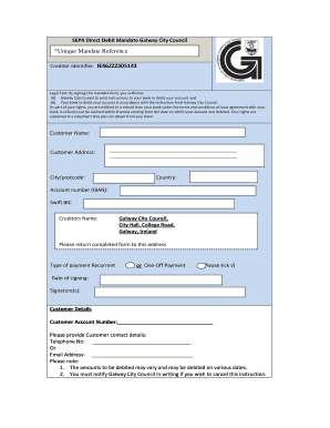 SEPA Direct Debit Mandate