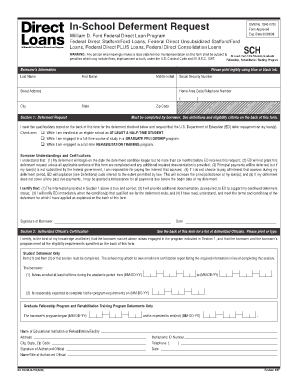 In-School Deferment Request Form