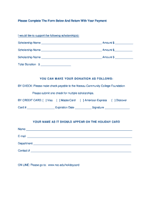 Scholarship Donation Form