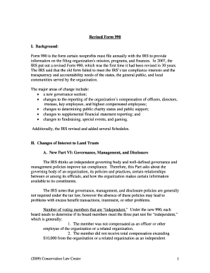 Revised Form 990 for Nonprofits