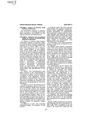 IRS Form 1120S Magnetic Media Filing Requirements