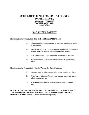 Bad Check Packet - Wayne County Prosecutor