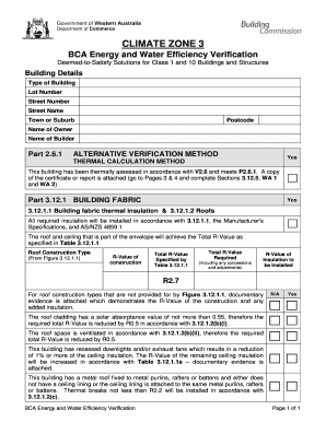 BCA Energy and Water Efficiency Verification