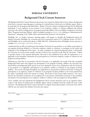 Background Check Consent Statement