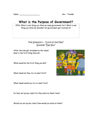 Government Purpose Worksheet