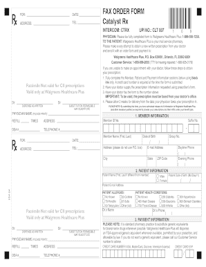 Walgreens Healthcare Plus Fax Order Form