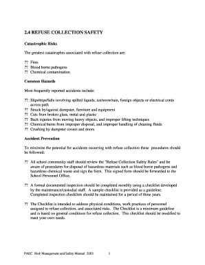 Refuse Collection Safety Rules