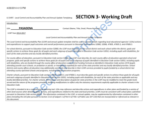 Local Control and Accountability Plan Template