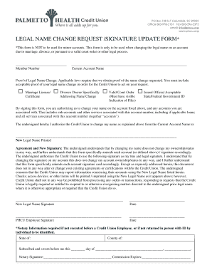 Legal Name Change Request Form