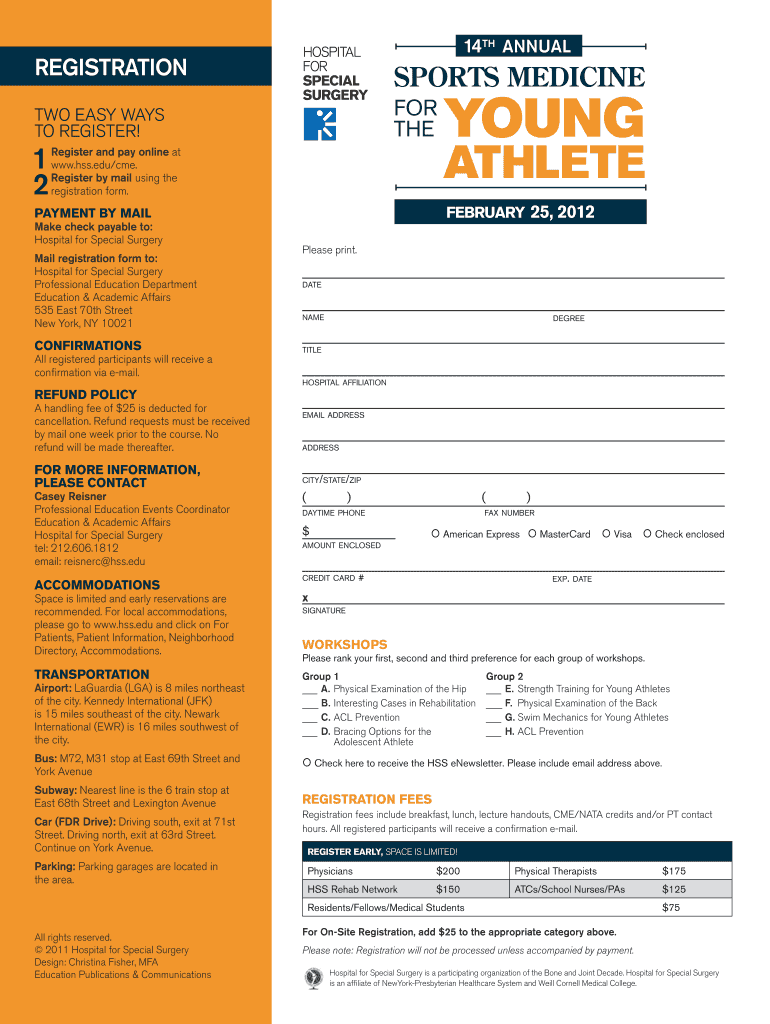 Fillable Online hss Register by mail using the hss Fax Email Print