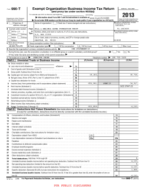 Form 990-T Exempt Organization Business Income Tax Return