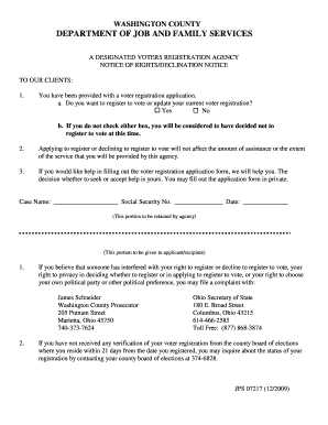 Ohio Voter Registration Notice