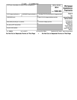 Form 1098 e - Form 1098-MA Mortgage Assistance Payments - 8 26 232