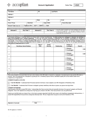 IRA Account Application Form