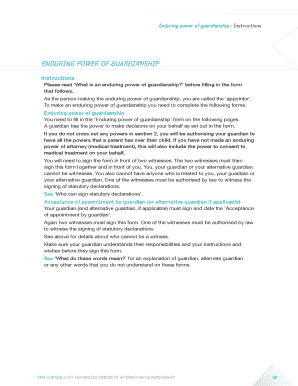 Enduring Power of Guardianship Form