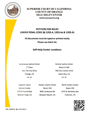 Petition for Relief under Penal Code §1203.4