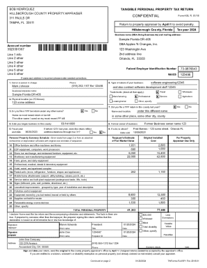 Hillsborough County Tangible Personal Property Tax Return
