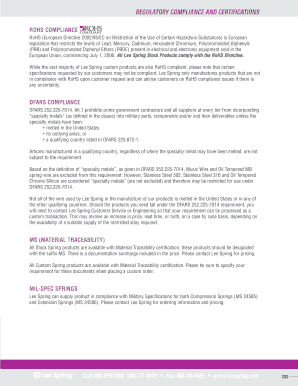 Custom Compression Spring Specification Form