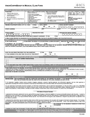 Americorps Benefits Medical Claim Form