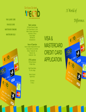 Visa and Mastercard Application Form