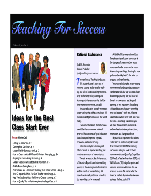 Teaching For Success Student Contact Form