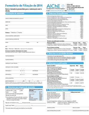 Formulário de Filiação de 2014