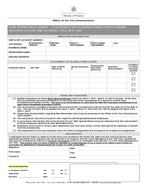 Bermuda New Bermudian Hires Statement