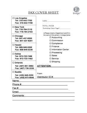 Fax Cover Sheet