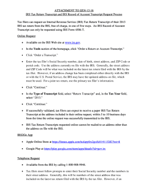 IRS Tax Return Transcript Request Process