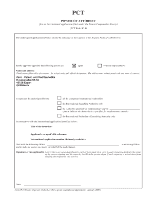 PCT Power of Attorney
