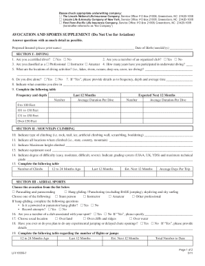 Avocation and Sports Supplement