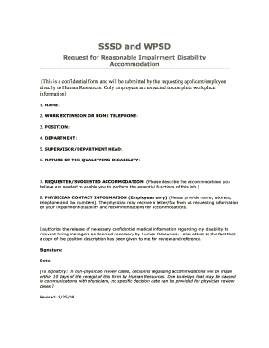 Request for Disability Accommodation Form