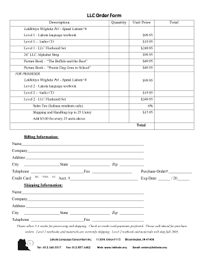 LLC Order Form.pdf - Lakota Language Consortium