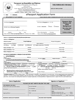 Philippine ePassport Application Form