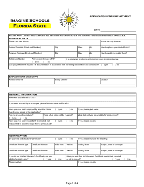Imagine Schools Employment Application