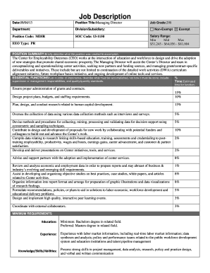 Managing Director Job Description