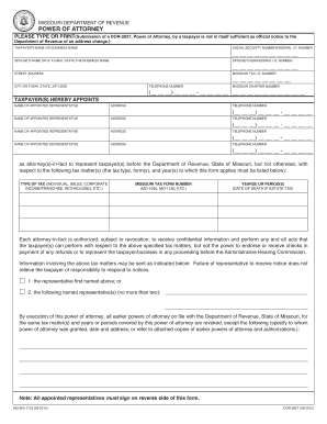 Missouri Power of Attorney Form